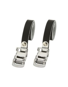 Leather Toe Straps Black.